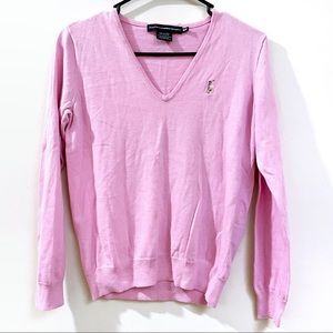 Ralph Lauren Sport V neck pink sweater